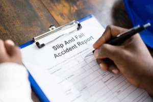 Slip and falls at work personal injury claim form, slip and fall lawyer in Charlotte North Carolina for Slip and falls at work incidents.