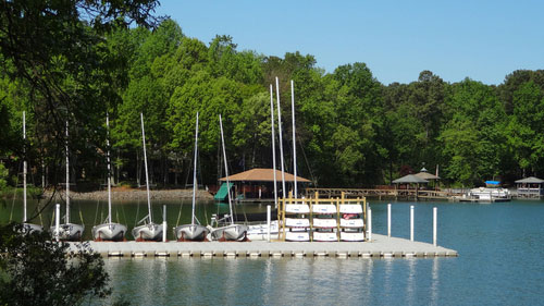 Boating Pier at Lake Norman in Huntersville, North Carolina