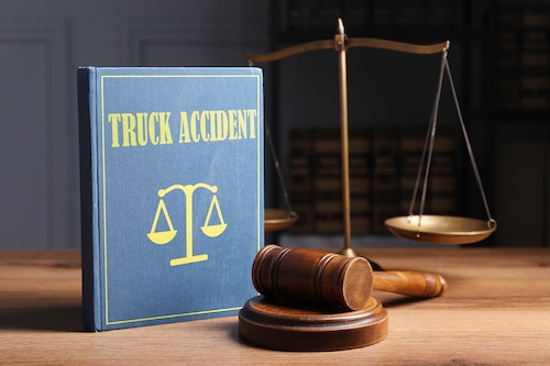 Charlotte Truck Accident Law Book and Gavel
