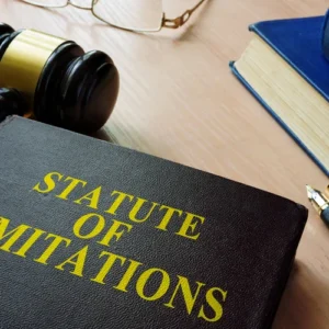 image is of law book about the statute of limitations to file a Charlotte workers' compensation claims process